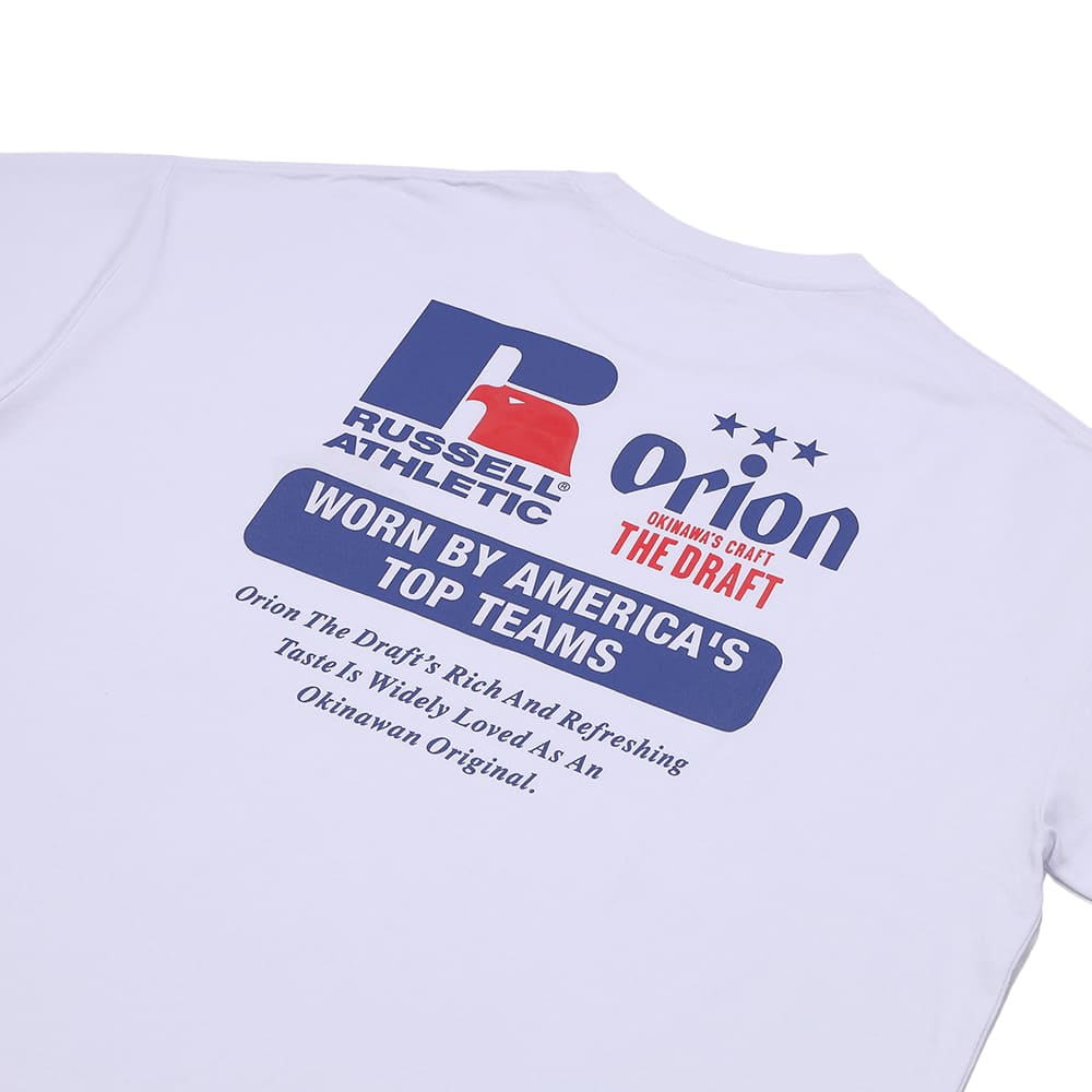 Orion×russellビッグロゴTシャツ（ホワイト）