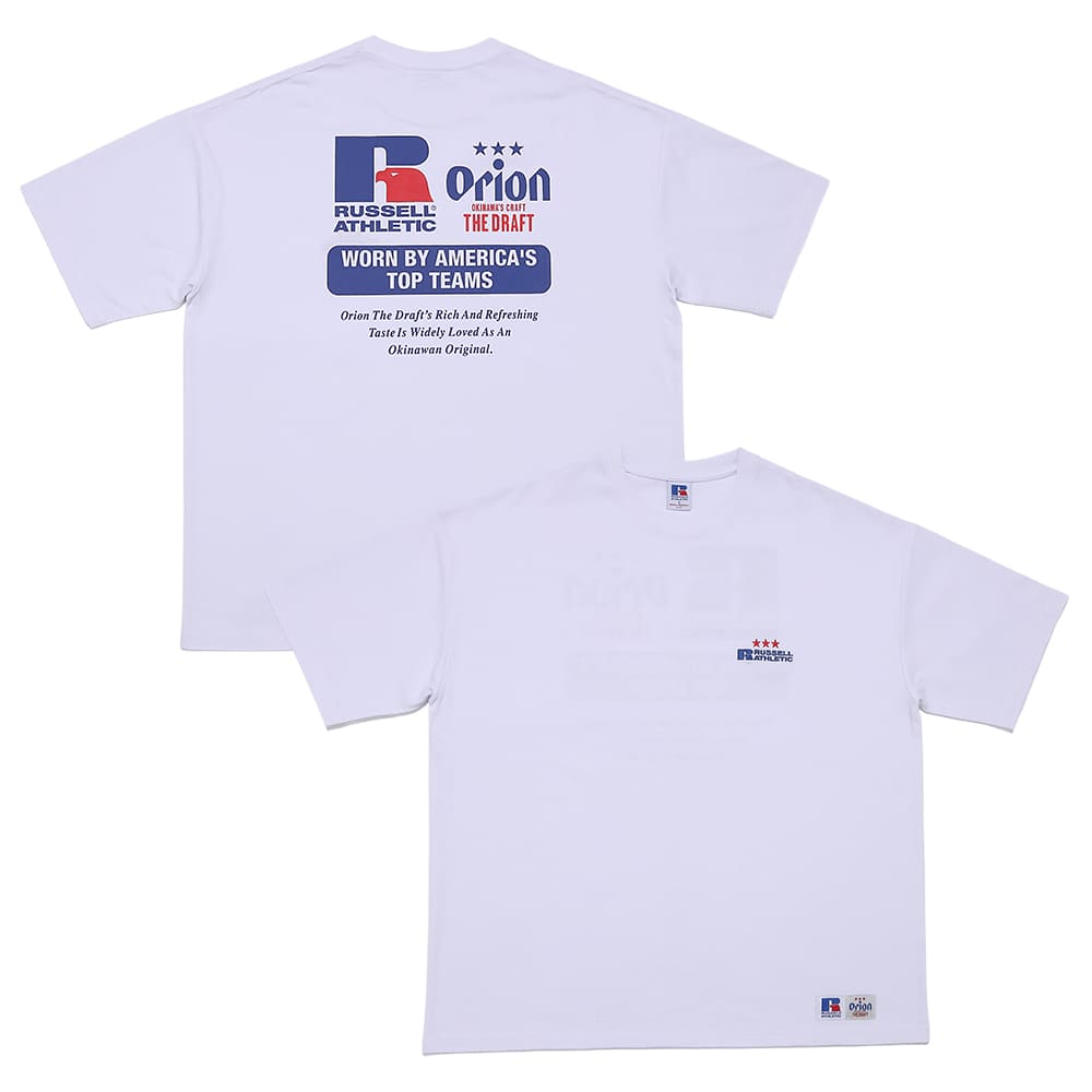 Orion×russellビッグロゴTシャツ（ホワイト）