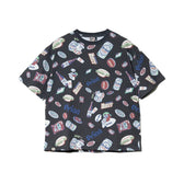 【Duckster × ORION】RELAXED FIT S/STEE（総柄） Tシャツ （カラー：ブラック）