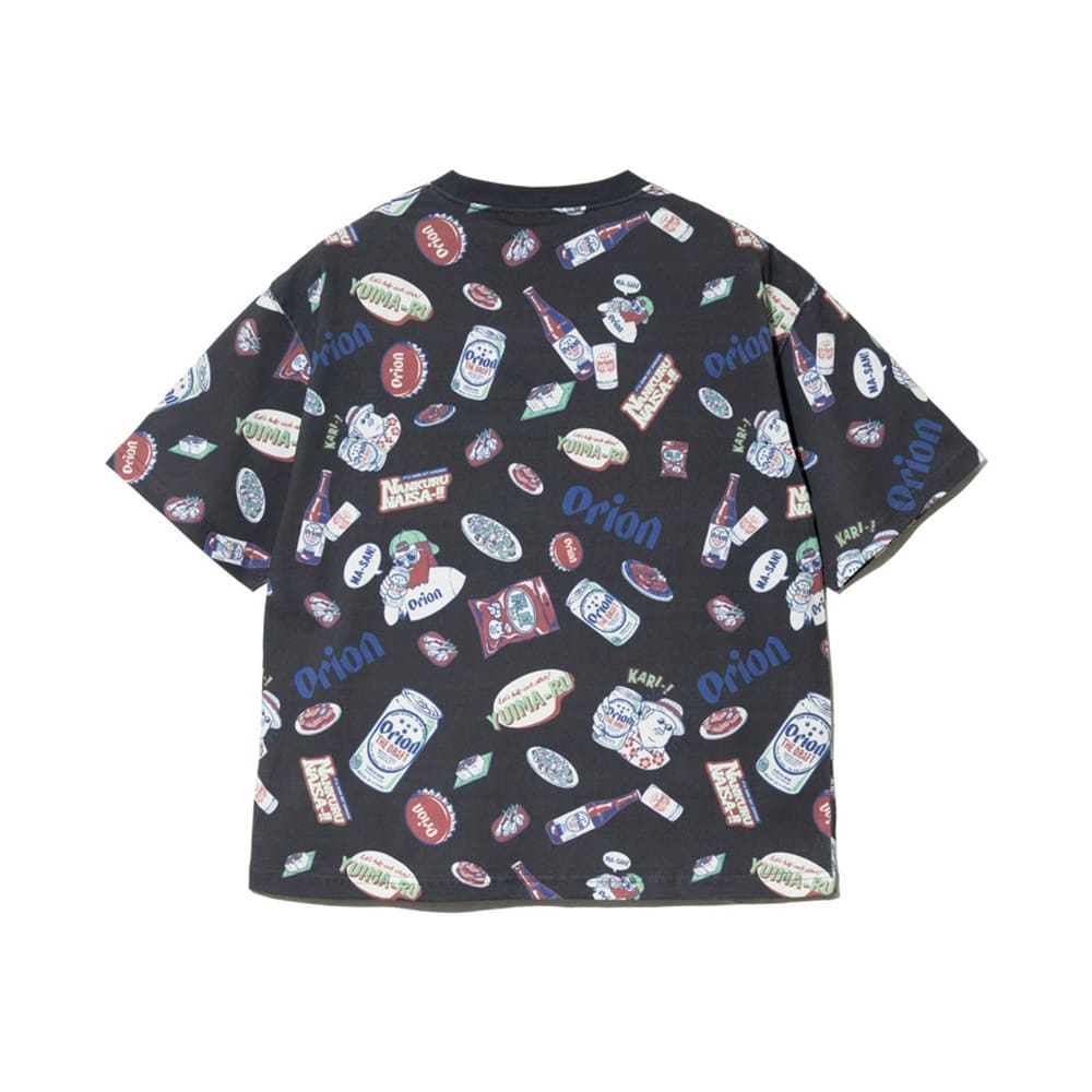 【Duckster × ORION】RELAXED FIT S/STEE（総柄） Tシャツ （カラー：ブラック）