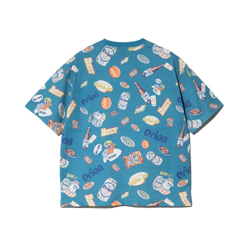 【Duckster × ORION】RELAXED FIT S/STEE（総柄） Tシャツ （カラー：グリーン）