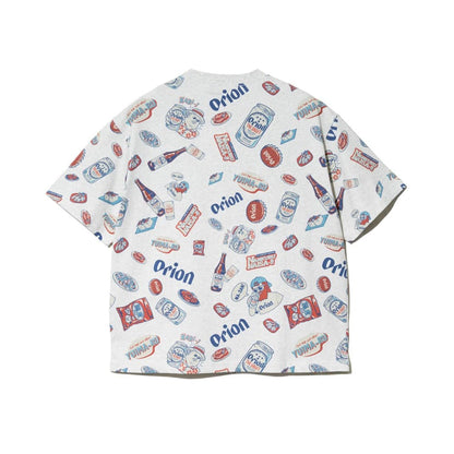 【Duckster × ORION】RELAXED FIT S/STEE（総柄） Tシャツ （カラー：ホワイト）