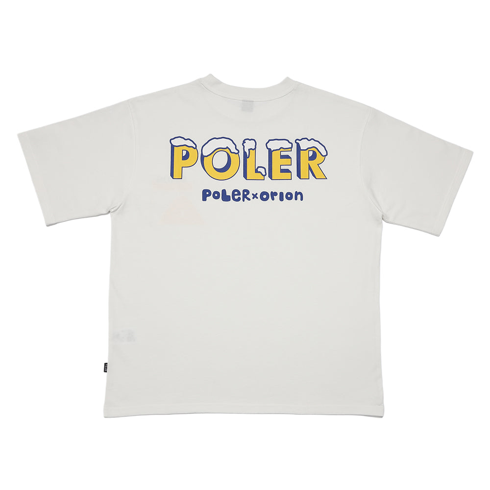 ORION×POLeR BEER　Tシャツホワイト