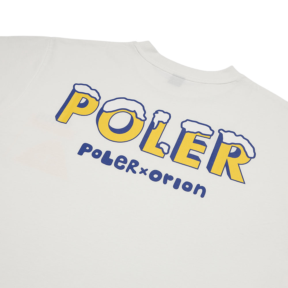 ORION×POLeR BEER　Tシャツホワイト
