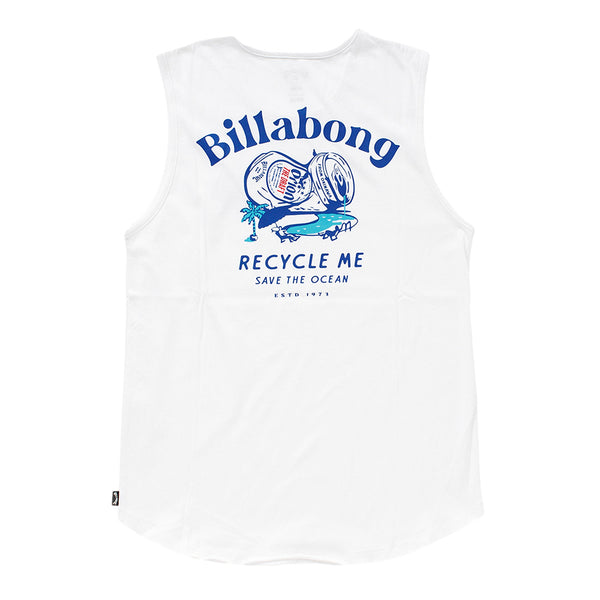 【BILLABONG × ORION】タンクトップ RECYCLE ME （カラー：WHITE）
