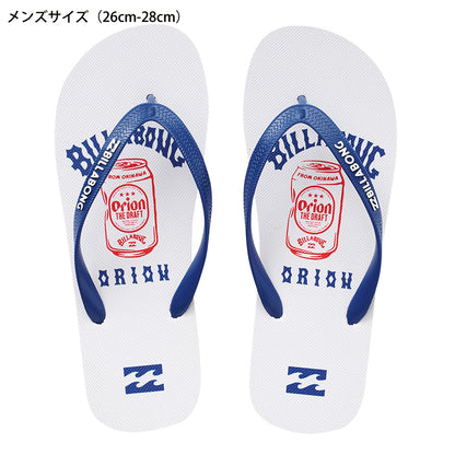 【BILLABONG × ORION】ビーチサンダル ホワイト （SIZE：24cm〜28cm）