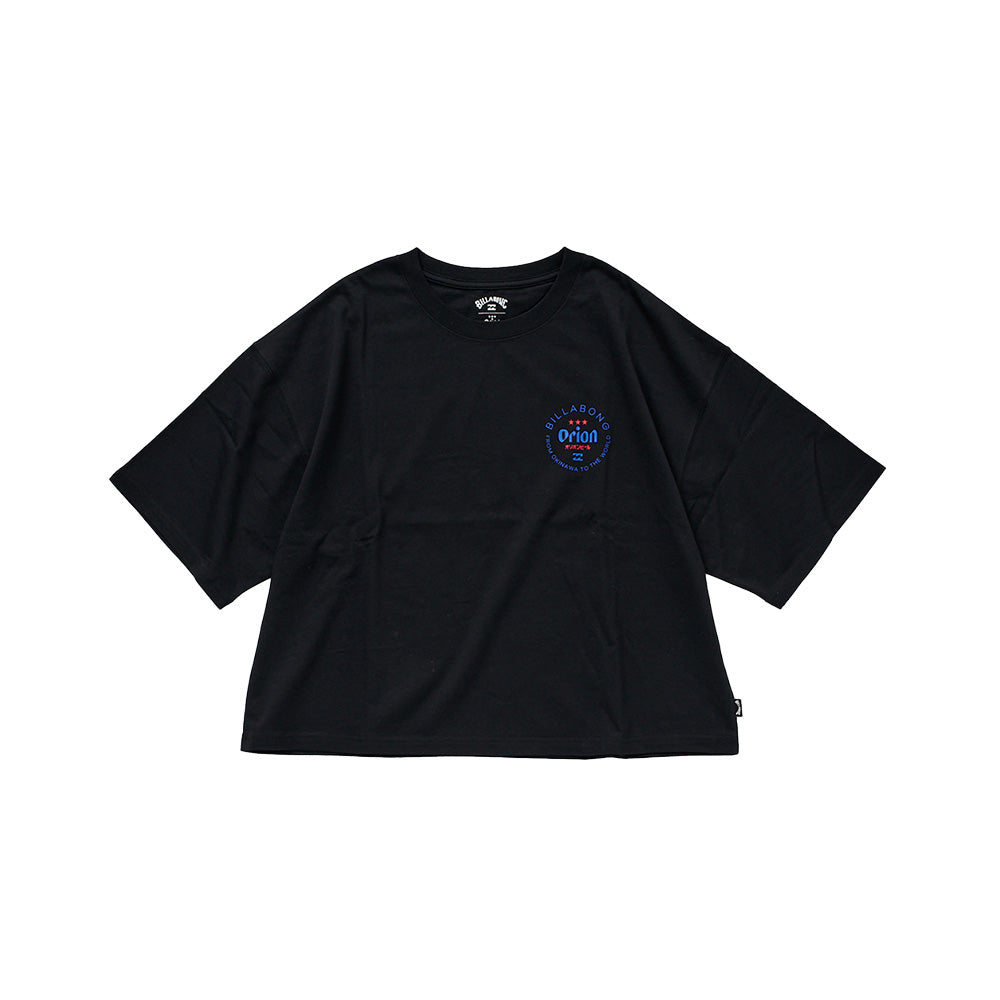 【BILLABONG × ORION】ルーズクロップドTシャツ CIRCLE （カラー：BLACK）
