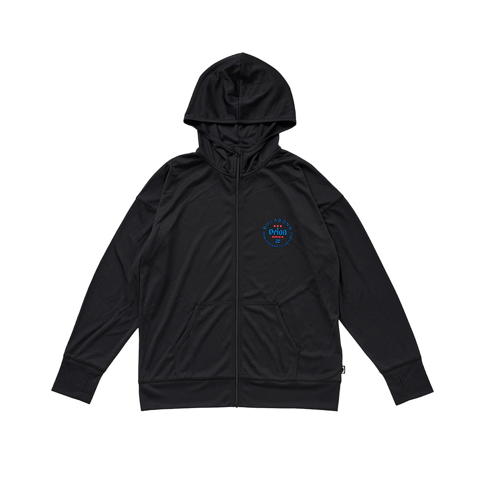 【BILLABONG × ORION】レディースラッシュジップフード （カラー：BLACK）