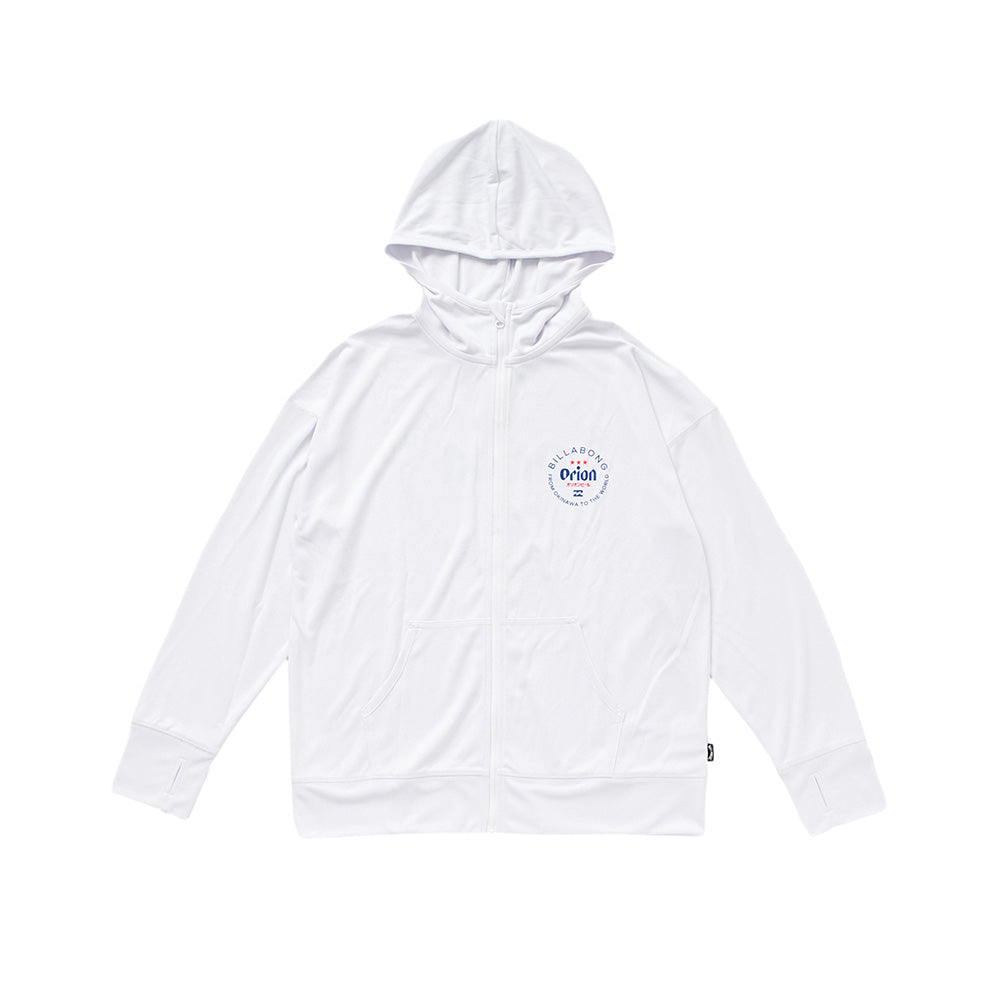 【BILLABONG × ORION】レディースラッシュジップフード （カラー：WHITE）
