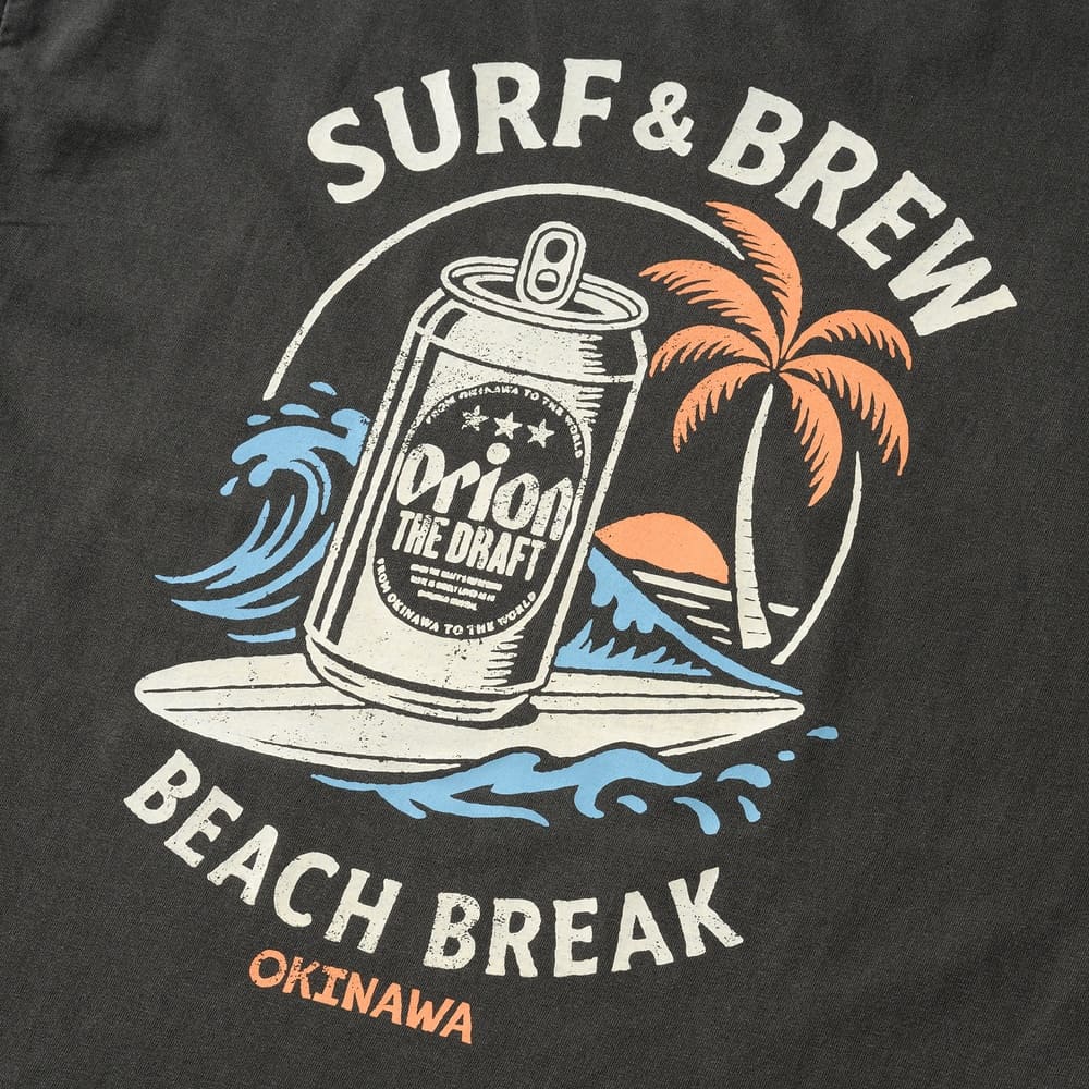 半袖Tシャツ　SURF&BREW　カラー：BLACK