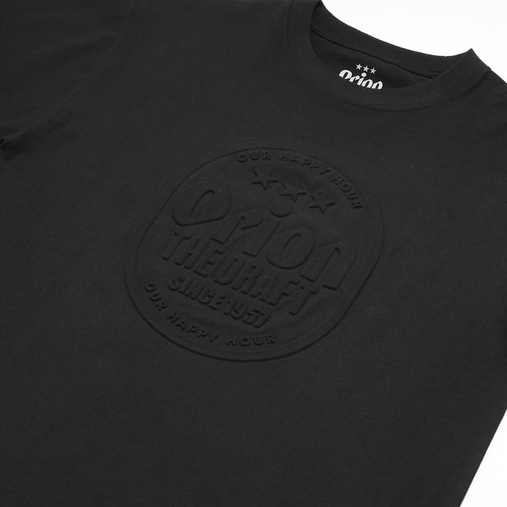 【公式通販限定デザイン】ORION LIMITED DRAFT Tシャツ エンボス加工 （カラー：ブラック）