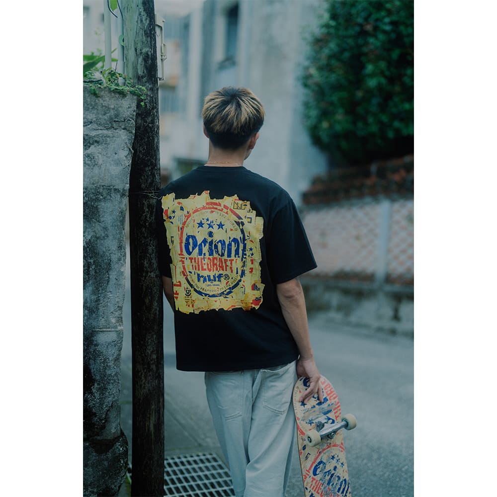 HUF X ORION DRAFT S/S TEE　BLACK
