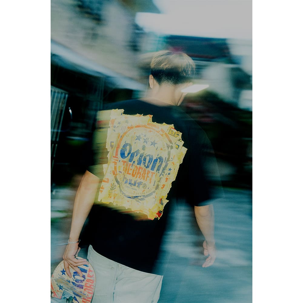 HUF X ORION DRAFT S/S TEE　BLACK