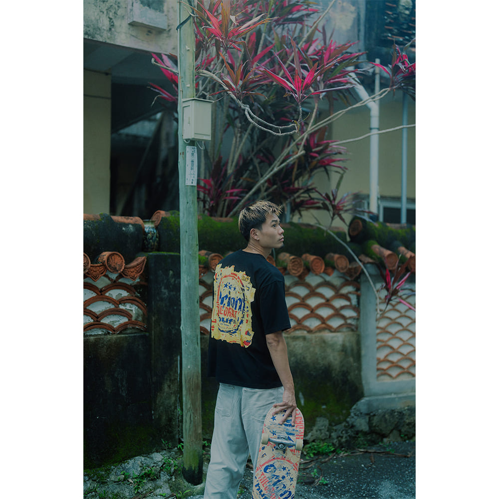 HUF X ORION DRAFT S/S TEE　BLACK