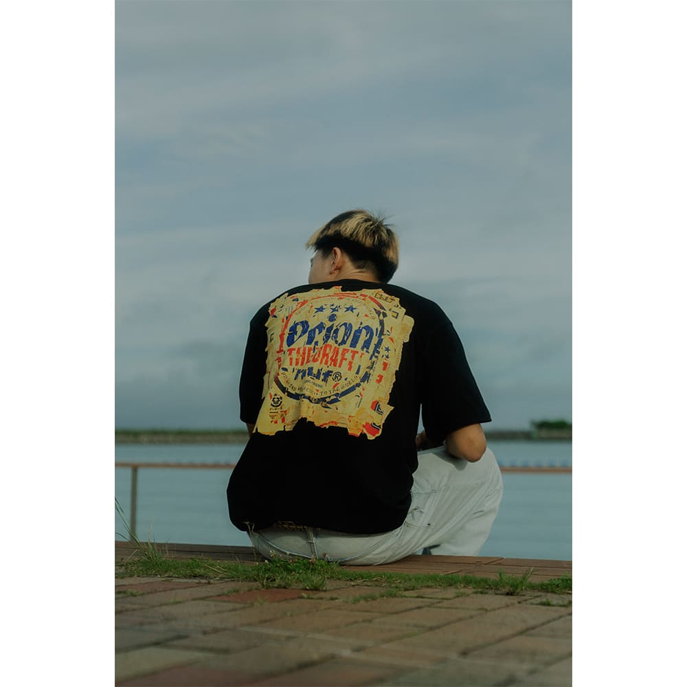 HUF X ORION DRAFT S/S TEE　BLACK