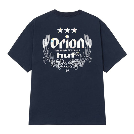 HUF X ORION WORLDWIDE S/S TEE　NAVY