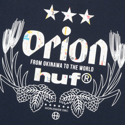 HUF X ORION WORLDWIDE S/S TEE　NAVY
