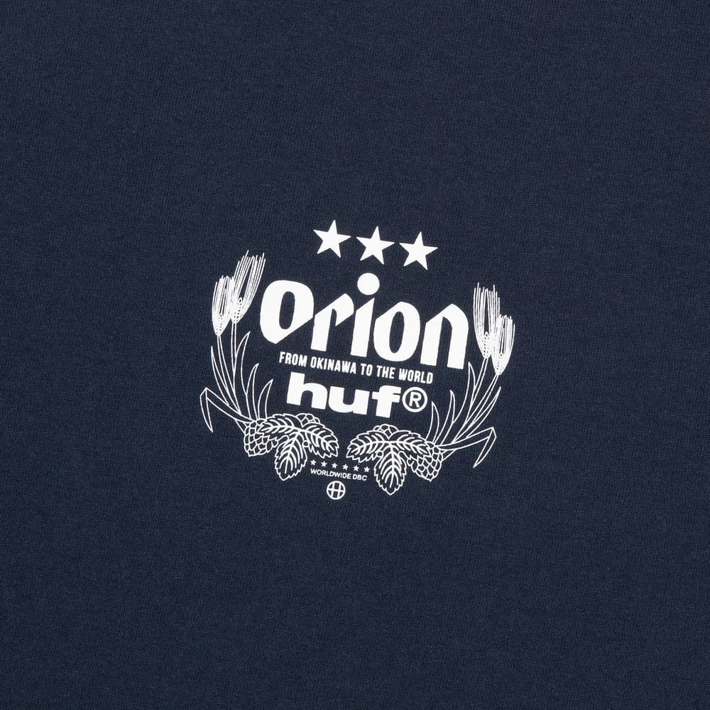 HUF X ORION WORLDWIDE S/S TEE　NAVY