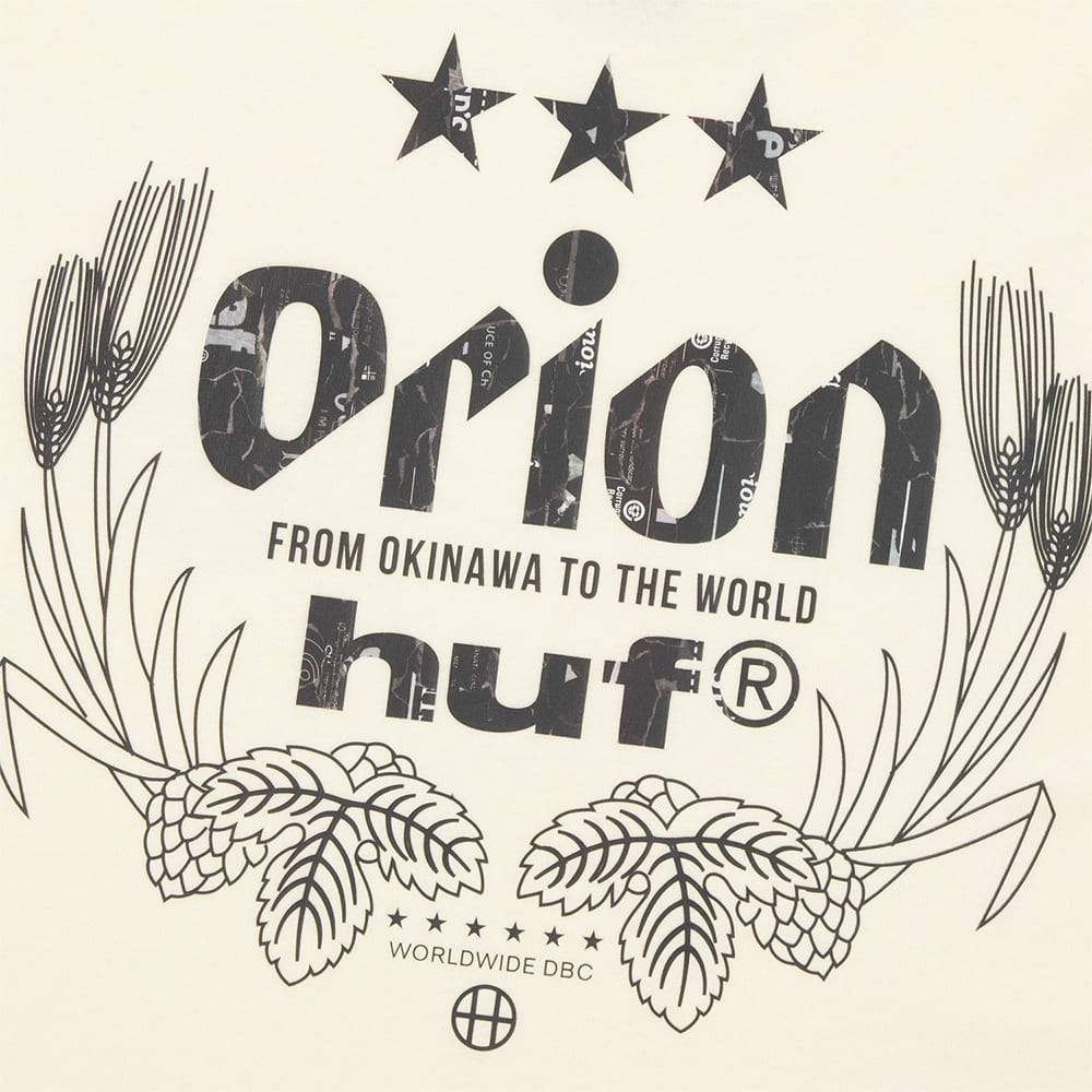 HUF X ORION WORLDWIDE S/S TEE　NATURAL