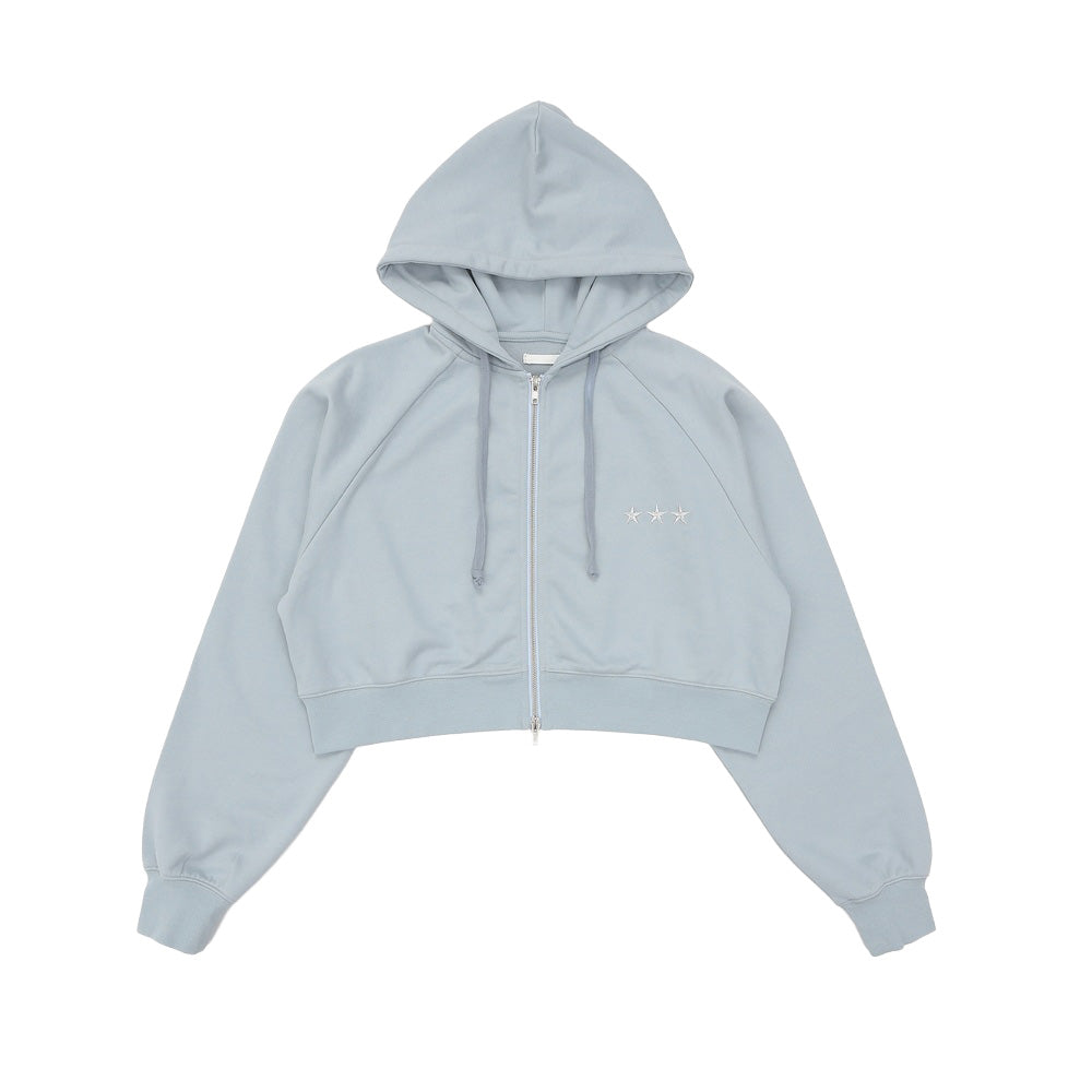 ORION×Ungridショートジップパーカー(スカイブルー）