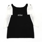 ORION×MERCURYDUOショルダーリボンフロントロゴニット（ブラック）