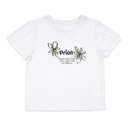 ORION×MERCURYDUO フラワーロゴプリントTee（オフホワイト）