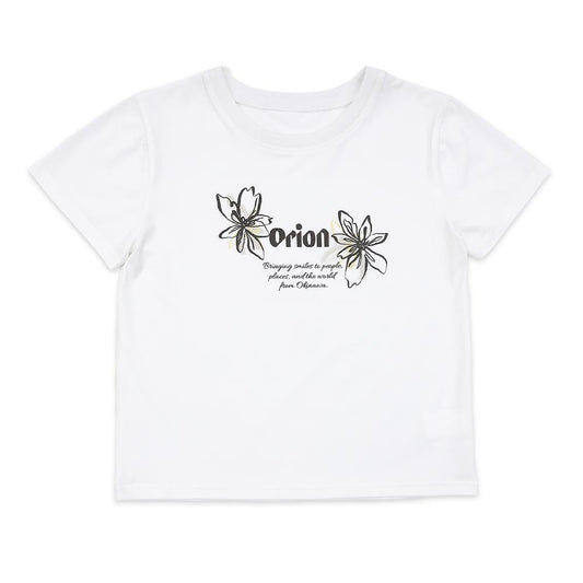 ORION×MERCURYDUO フラワーロゴプリントTee（オフホワイト）