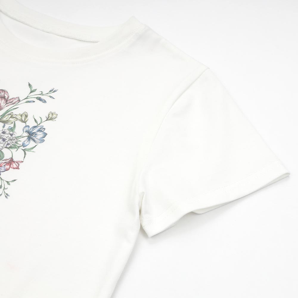 ORION×MERCURYDUO ブーケフラワープリントTee（オフホワイト）