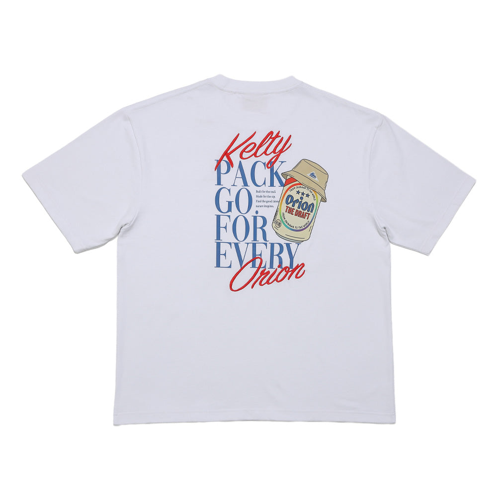 ORION×KELTY　DRAFTデザインTシャツ　ホワイト