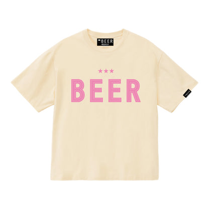 BEERロゴTシャツ　ライトベージュ