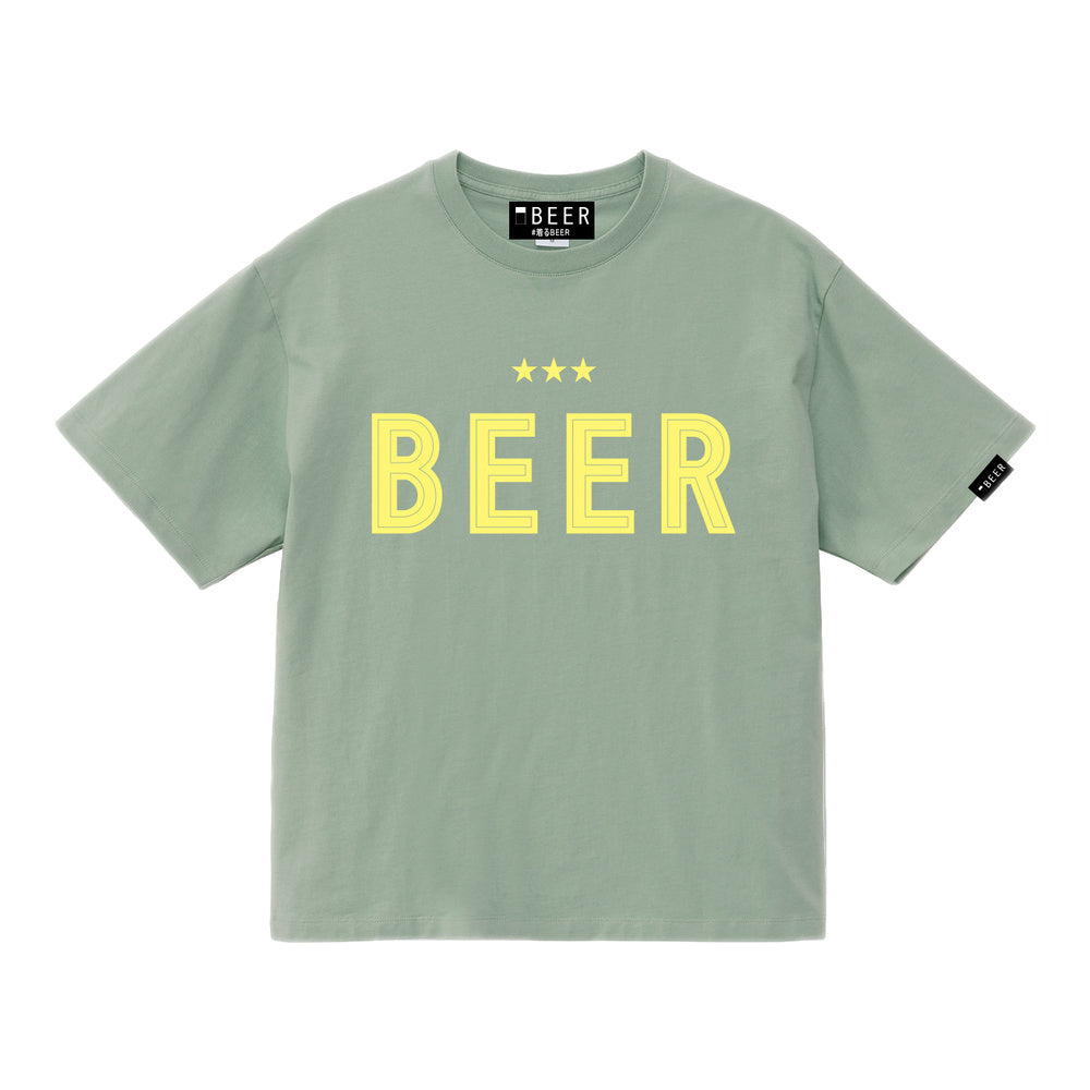 BEERロゴTシャツ　ライトグリーン