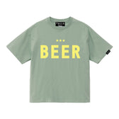 BEERロゴTシャツ　ライトグリーン