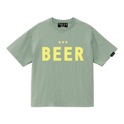 BEERロゴTシャツ　ライトグリーン