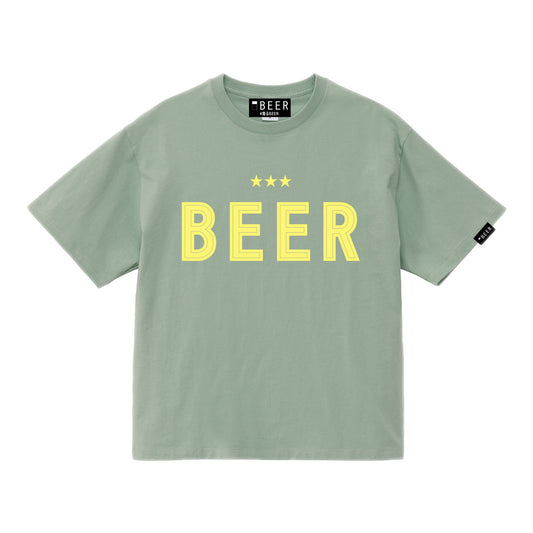 BEERロゴTシャツ　ライトグリーン