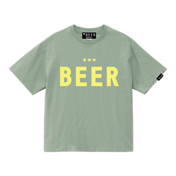 BEERロゴTシャツ　ライトグリーン