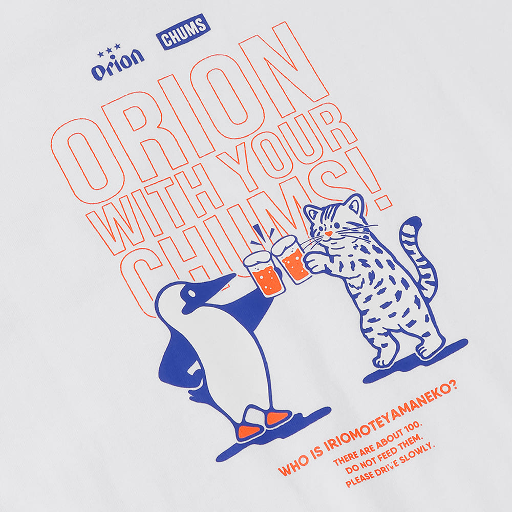 【ORION×CHUMSコラボ26FW】イリオモテヤマネコ カンパイ ブービーバードT-shirt　CRAZY