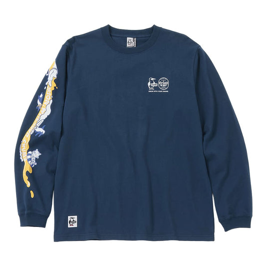 【ORION×CHUMSコラボ26FW】カンパイSurf Long Sleeve T-shirt　NAVY