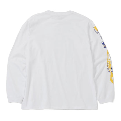 【ORION×CHUMSコラボ26FW】カンパイSurf Long Sleeve T-shirt　WHITE