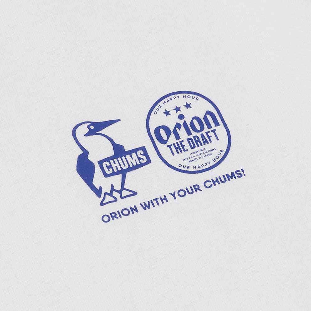 【ORION×CHUMSコラボ26FW】カンパイSurf Long Sleeve T-shirt　WHITE