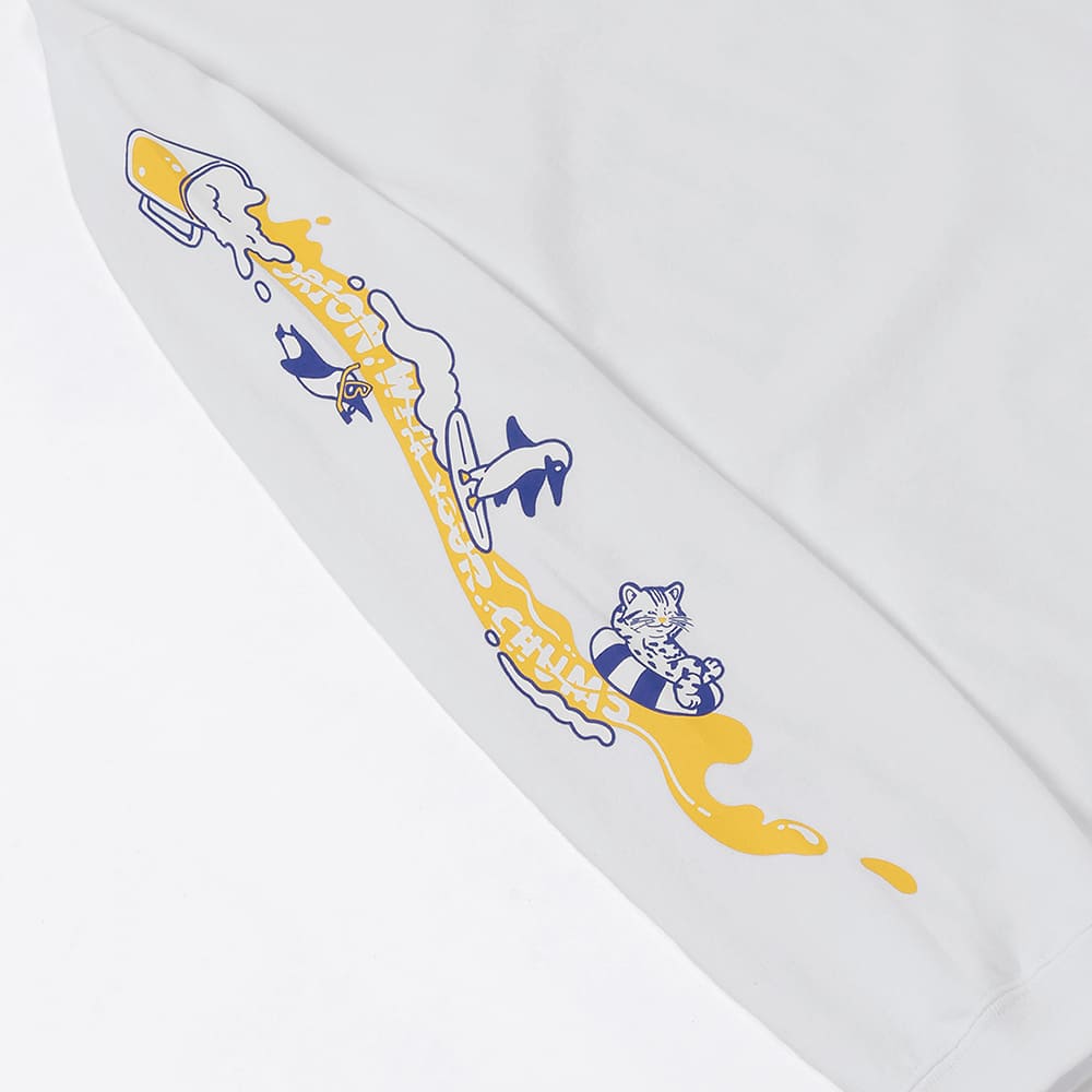 【ORION×CHUMSコラボ26FW】カンパイSurf Long Sleeve T-shirt　WHITE