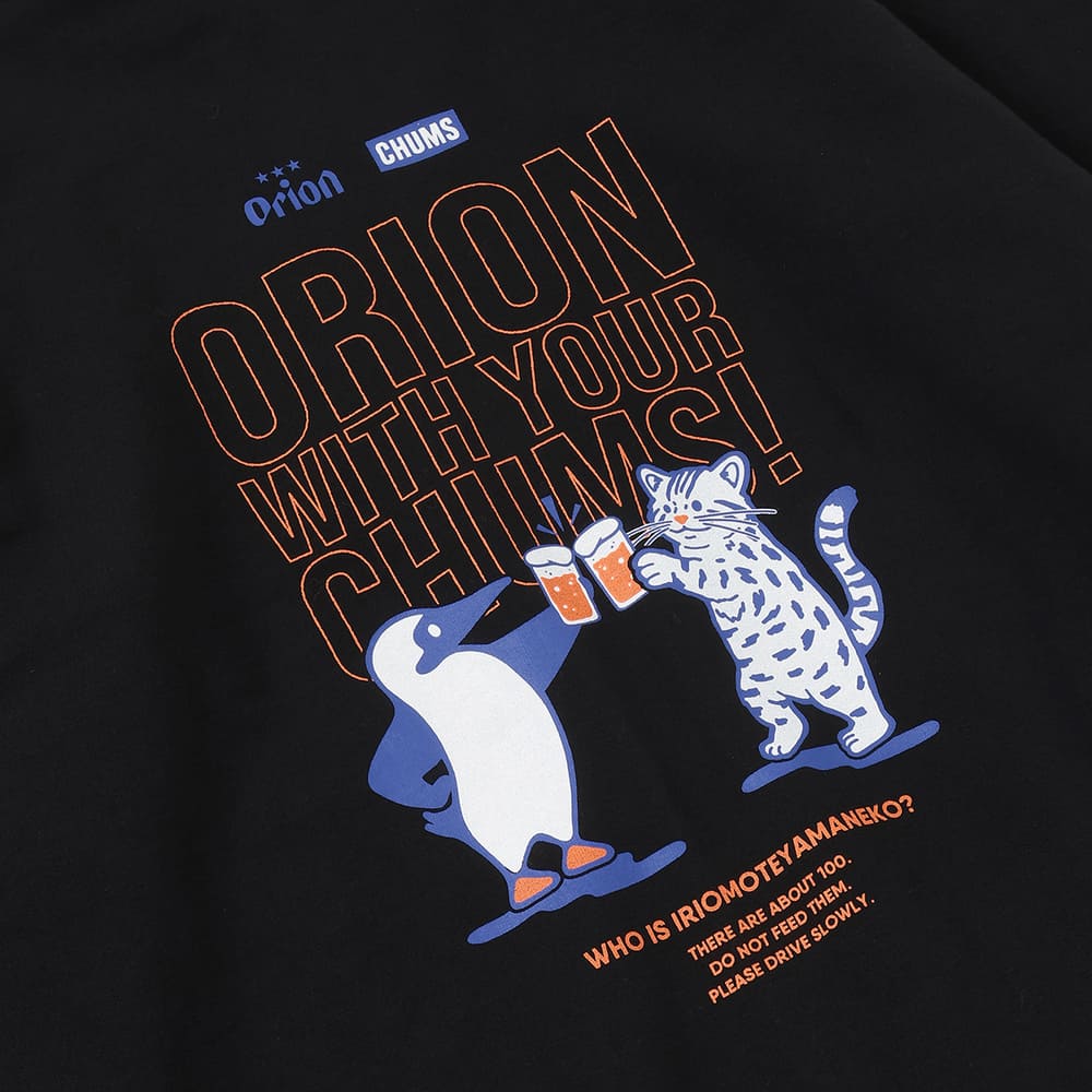 【ORION×CHUMSコラボ26FW】イリオモテヤマネコ カンパイ ブービーバードZip Parka　BLACK