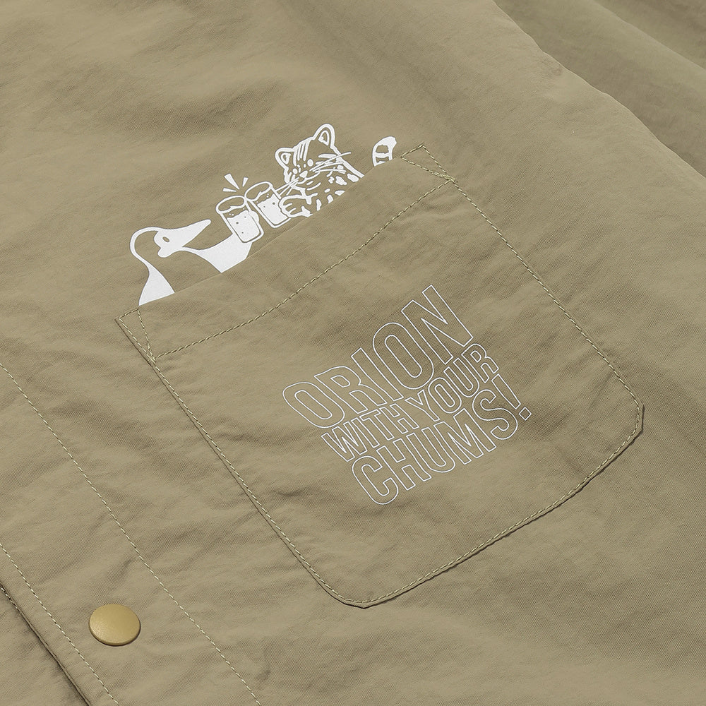 【ORION×CHUMSコラボ26FW】イリオモテヤマネコ カンパイ ブービーバードShirt Jacket　BEIGE