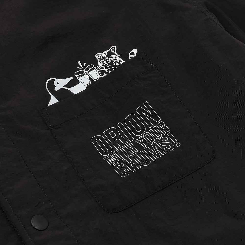 【ORION×CHUMSコラボ26FW】イリオモテヤマネコ カンパイ ブービーバードShirt Jacket　BLACK