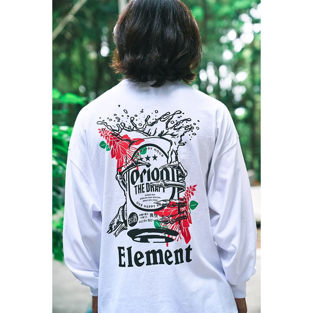 ELEMENT × ORION CAN FLOWER LS （カラー：ホワイト）　