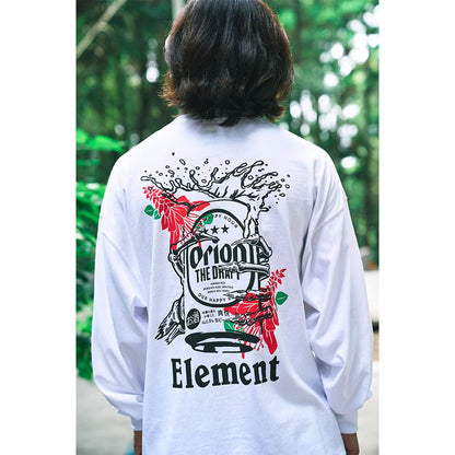 ELEMENT × ORION CAN FLOWER LS （カラー：ホワイト）　
