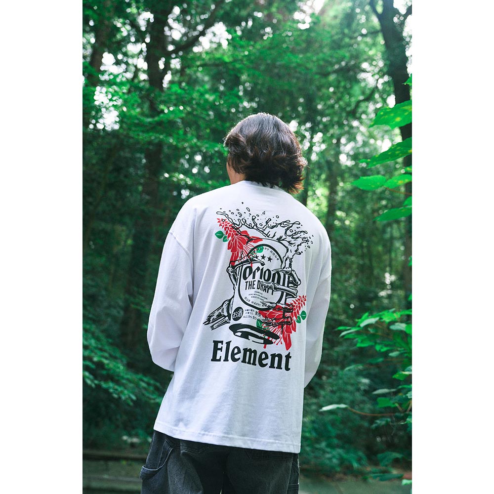 ELEMENT × ORION CAN FLOWER LS （カラー：ホワイト）　