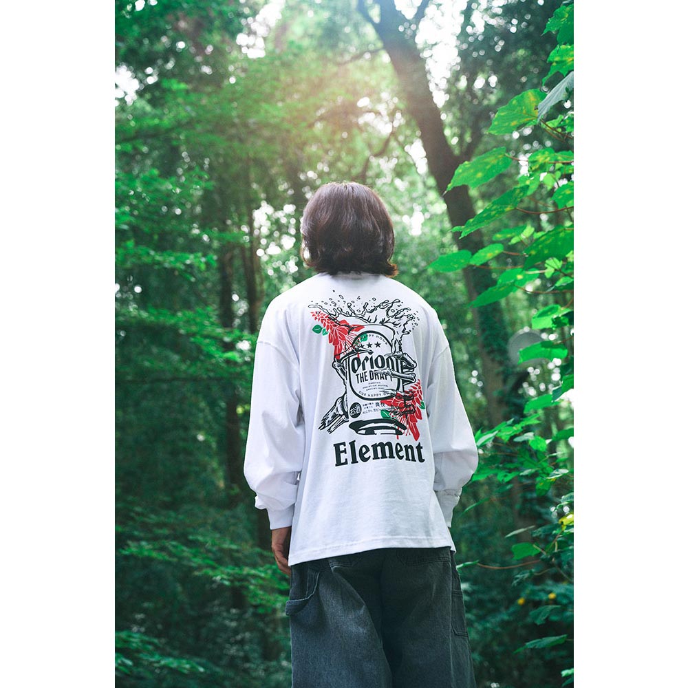 ELEMENT × ORION CAN FLOWER LS （カラー：ホワイト）　