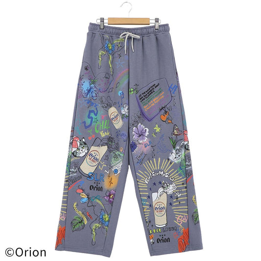 【ORION×ScoLar】コラージュ柄プリントパンツ （カラー：ネイビー）