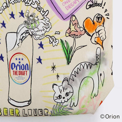 【ORION×ScoLar】総柄トートバッグ ベージュ（缶柄）