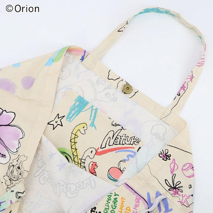 【ORION×ScoLar】総柄トートバッグ ベージュ（缶柄）